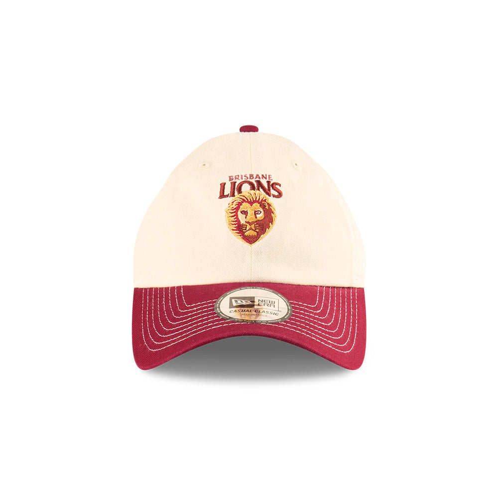 Brisbane Lions Hat - 2025 AFL 2Tone Chrome Contrast Casual Classic Strapback Cap - New Era